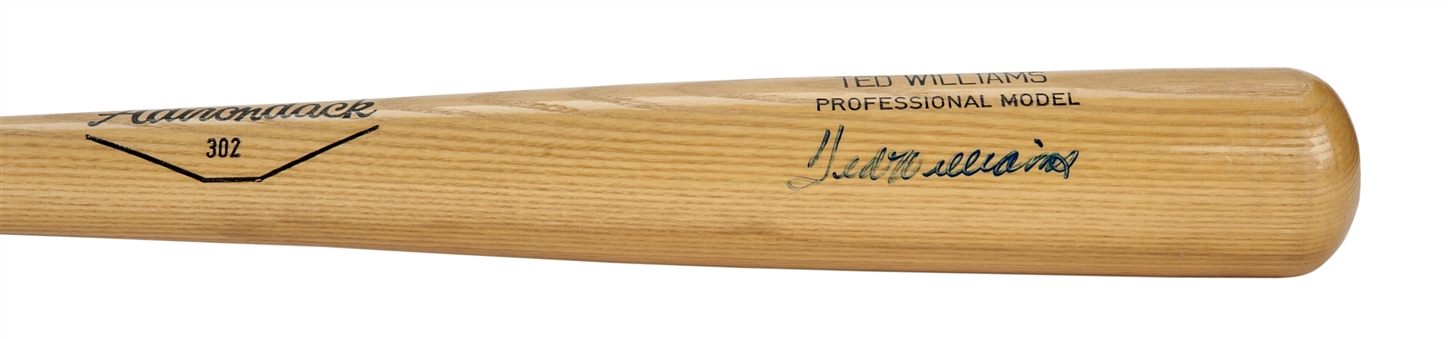 Ted Williams Signed Adirondack Ted Williams Professional Model Bat (JSA)